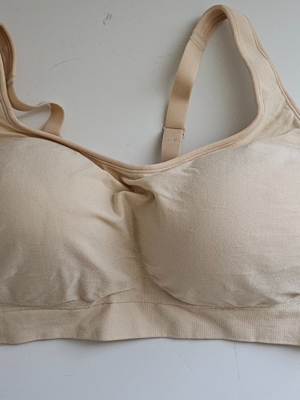 Shapermint Essentials Everyday Comfort Straps Wireless Shaping Bra Chai Size 3X